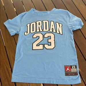 Jordan air size M Carolina Blue Short Sleeve Tee with white Accents